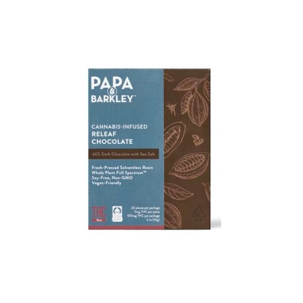 Papa & Barkley | Releaf Chocolate | Dark Chocolate With Sea Salt