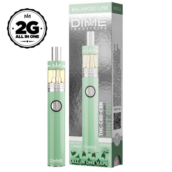 Dime | 2g THC:CBD:CBN Disposable | Mint OG